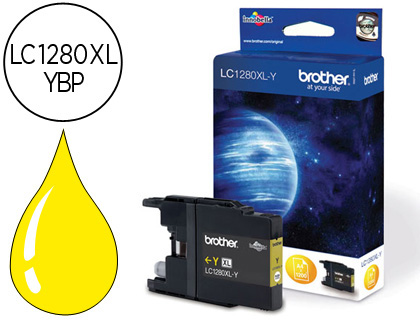 CARTOUCHE BROTHER JET D'ENCRE LC1280XLY COULEUR JAUNE HAUTE CAPACIT 1200P