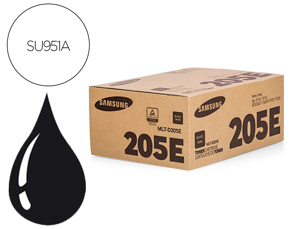 MONOBLOC SAMSUNG SU951A TONER TAMBOUR IMPRIMANTES MULTIFONCTIONS LASER MONOCHROMES MLT-D205E COULEUR NOIR HAUTE CAPACIT