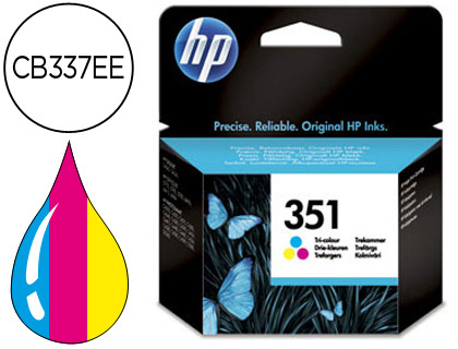 CARTOUCHE HP 351 JET D'ENCRE CB337EE 3 COULEURS CYAN/MAGENTA/JAUNE 170P