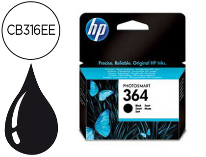 CARTOUCHE HP 364 JET D'ENCRE CB316EE COULEUR NOIR 250P