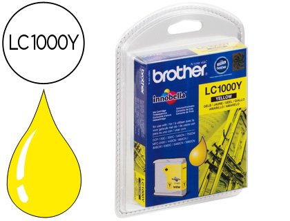 CARTOUCHE BROTHER JET D'ENCRE LC1000Y COULEUR JAUNE 400P