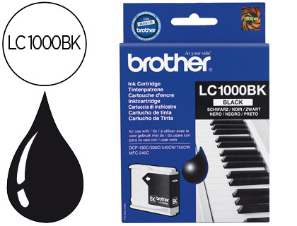CARTOUCHE BROTHER JET D'ENCRE LC1000BK COULEUR NOIR 500P