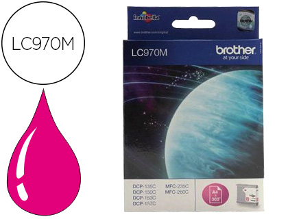 CARTOUCHE BROTHER JET D'ENCRE LC970M COULEUR MAGENTA 300P