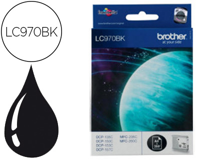 CARTOUCHE BROTHER JET D'ENCRE LC970BK COULEUR NOIR 350P