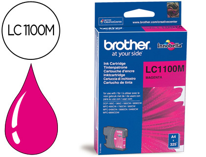CARTOUCHE BROTHER JET D'ENCRE LC1100M COULEUR MAGENTA 325P