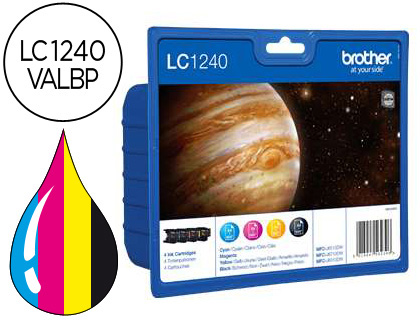 CARTOUCHE BROTHER JET D'ENCRE LC1240VALBP PACK 4 ENCRES