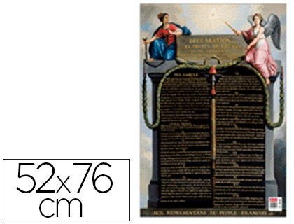 POSTER BOUCHUT GRANDRMY DROITS DE L'HOMME 52X76CM 150G PELLICUL EFFAABLE  SEC