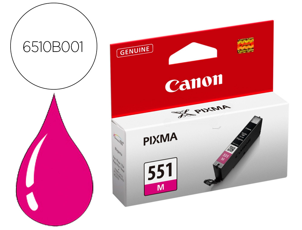 CARTOUCHE CANON JET D'ENCRE 6510 B001-CLI551M COULEUR MAGENTA 306P