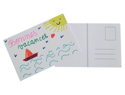 CARTE POSTALE  DCORER 15X10CM 180G/M2 COLORIS BLANC PAQUET 10 UNITS