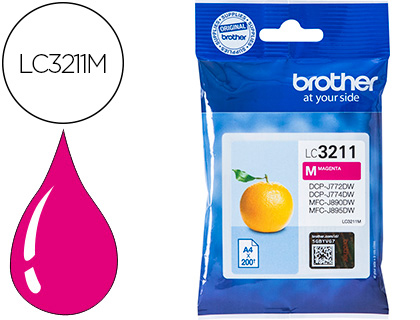 CARTOUCHE BROTHER JET D'ENCRE COULEUR MAGENTA 200P