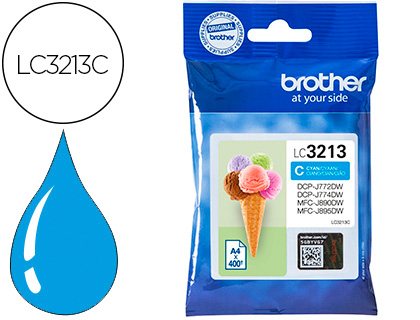 CARTOUCHE BROTHER JET D'ENCRE LC3213 COULEUR CYAN 400P