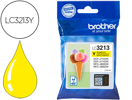 CARTOUCHE BROTHER JET D'ENCRE LC3213 COULEUR JAUNE 400P