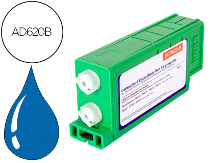 CARTOUCHE D'ENCRE BLEUE COMPATIBLE AVEC PITNEY BOWES AD620B POUR DM500/550/575 TYPE POSTALE MC