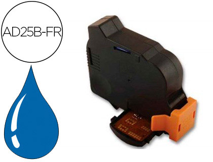 CARTOUCHE D'ENCRE BLEUE COMPATIBLE AVEC NEOPOST AD25B-FR POUR SATAS IJ25/IJX25 JET+300 TYPE POSTALE HA/SA