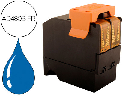CARTOUCHE D'ENCRE BLEUE COMPATIBLE AVEC NEOPOST AD480B-FR SATAS IS480/EVO480 TYPE POSTALE HU/SU