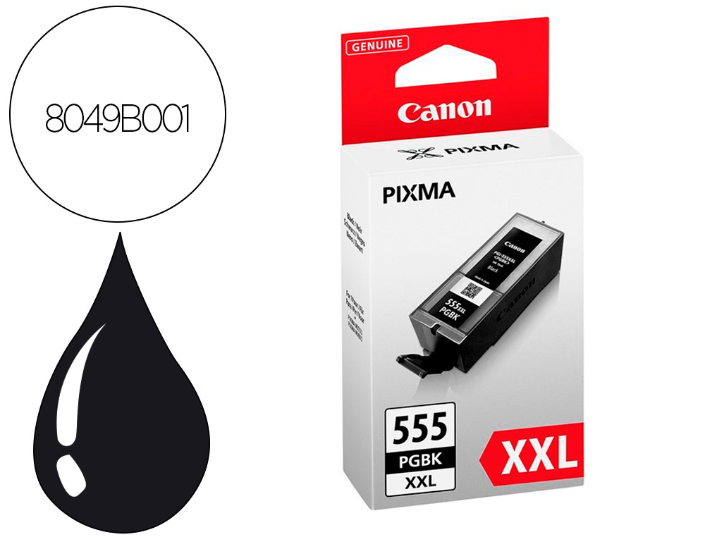 CARTOUCHE CANON PIXMA 555PGBK XXL POUR IX6850 MG7550 6650 5650 COULEUR NOIR