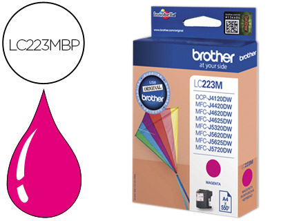 CARTOUCHE BROTHER JET D'ENCRE ORIGINALE LC223M COULEUR MAGENTA