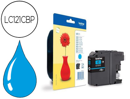 CARTOUCHE BROTHER JET D'ENCRE LC121CBP COULEUR CYAN