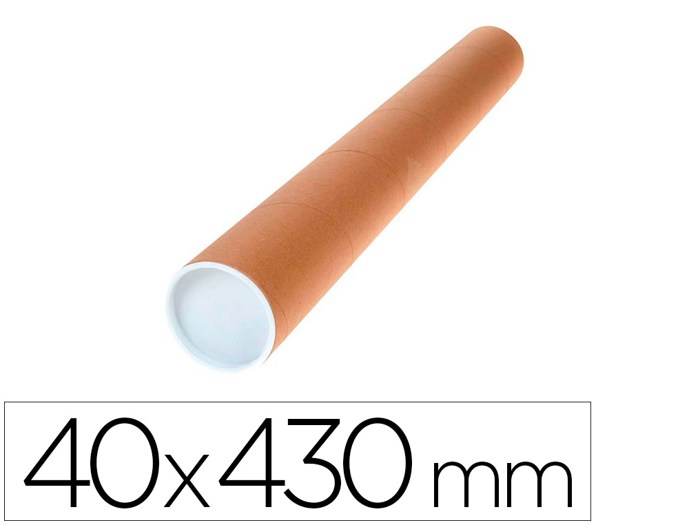 TUBE PORTE-DOCUMENTS Q-CONNECTCARTON ENCOLLE 1,8MM FORMAT   A3/A2 40X430MM COUVERCLE      PLASTIQUE TRES RESISTANT